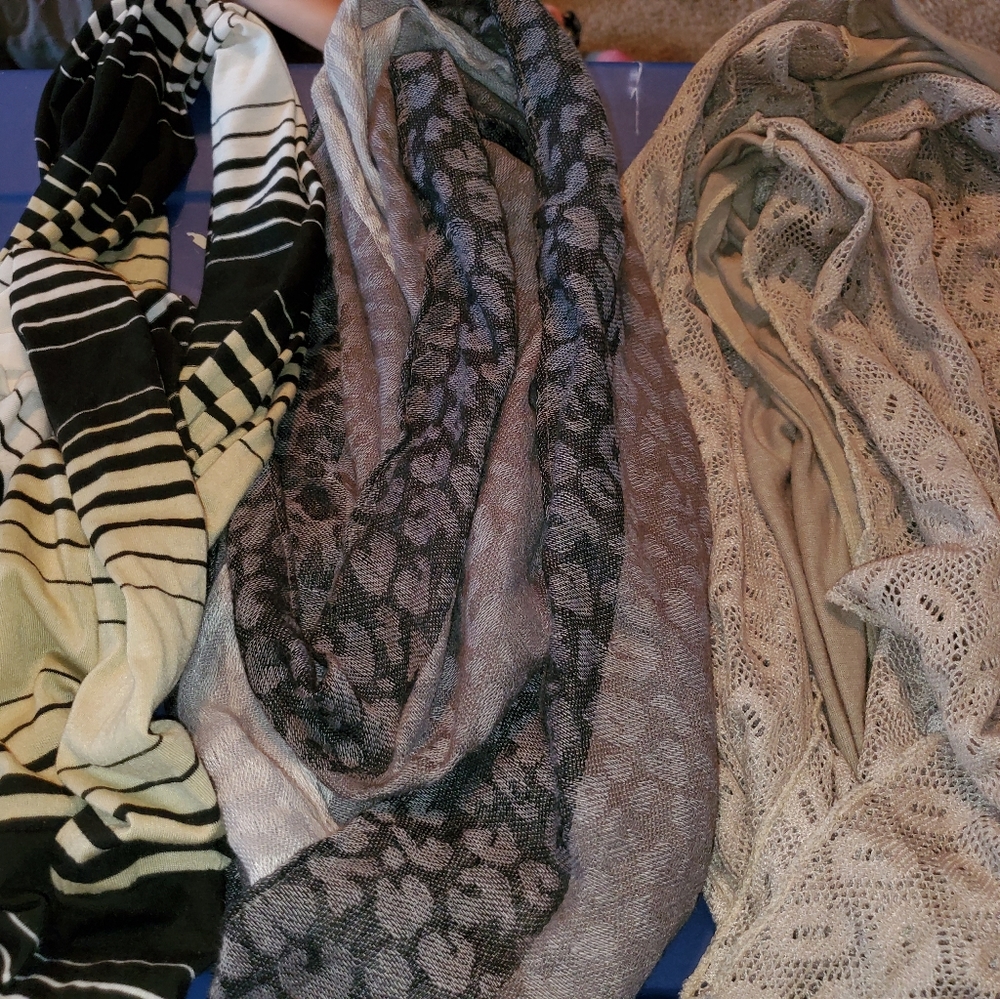 3 piece infinity scarf set
